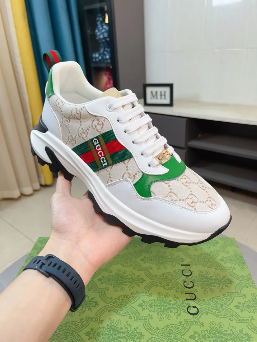 Men's shoes 💰458🌹🌹[GUCCI] Gucci's new lace-up casual men's shoes are on the market first, and the materials and workmanship are superior to all versions on the market. The highest quality shipped first-layer cowhide with imported original perforated materials➕Genuine leather lining, privately molded soft outsole, high foot comfort, imported special materials highlight the brand's unique charm, high-end customization 38-44